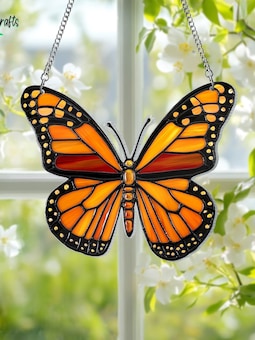 Monarch Butterfly Suncatcher, Monarch Suncatcher, Butterfly Suncatcher, Gift for Women Light catcher Sun Room Decor Village, Gift for Mom