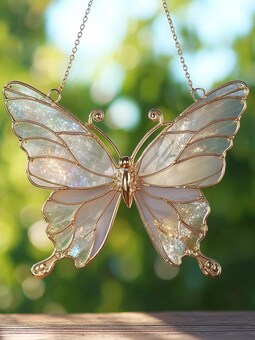 Iridescent Butterfly Suncatcher: Fairycore Window Decor